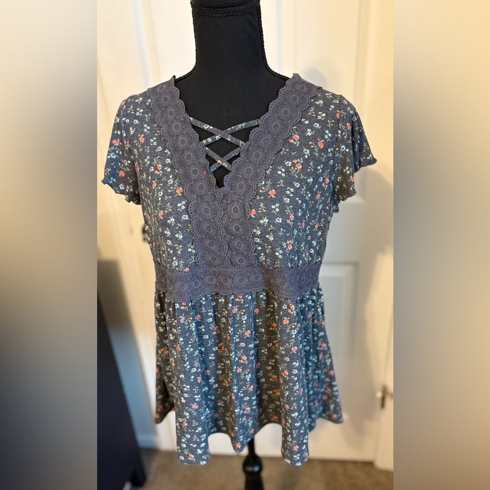 Torrid Babydoll V-Neck Top